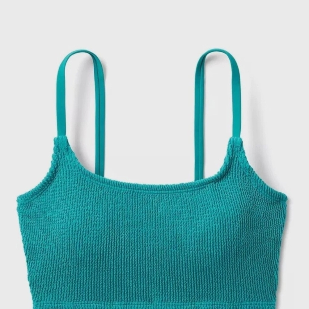 NWT Kona Sol Women's Pucker Texture Square Neck Bikini Top